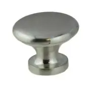 (12 Pack) 1" Small Flat Top Knob Brushed Satin Silver