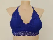 CCX By City Chic Ladies Lace Soft Cup Bralette Bra size 14 16 Colour Blue