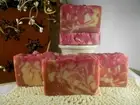 Cranberry Pomegranate Honey Goat Milk Soap, Natural Artisan Homemade Handmade