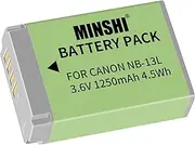 [MINSHI] NB-13L Battery Compatible with Canon PowerShot SX720 HS 3.6V 1250mAh High Efficiency Battery