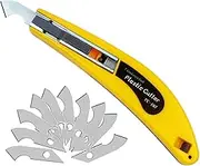Acrylic Plexiglass Sheet Cutter Hook Knife and Blade,With a Curved Handle, It Is More Convenient To Use.One handle,11 blades.. (Acrylic Cutter)