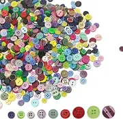 1500 Pcs Buttons for Crafting, Colorful Buttons Assorted Buttons Mixed Colours and Sizes Round Resin Craft Button 2 and 4 Holes for Kids Crafts DIY Knitting Sewing Painting Handmade Project