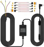 Hardwire Kit for K600 Dash Cam Front and Rear 4K 1080P 12Ft Type C Input12V/24V