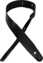 D'Addario 2.5" Classic Leather Guitar Strap - Black (3-pack) Bundle