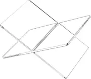 Open Book Stand – Acrylic Display, X Shaped Holder | Rounded Corner Plaatform, Transparent Book Prop for Holding Bibles Textbooks Cookbooks Church Materials During Reading or Public Presentation