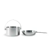 Tatonka Scout Kettle Pot & Frypan Cookware Set 1.6L Stainless Steel/Lightweight