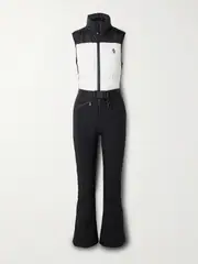 [Moncler Grenoble] Moncler Grenoble - Belted Paneled Quilted Down Ski Suit - Black - medium medium Black