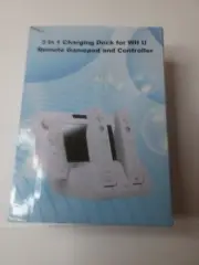 2x Battery + 3 in 1 Charger Dock Stand Station for Nintendo Wii U Gamepad BLACK