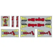 Suparoo Chrome RED decal set - old school bmx