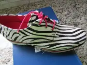 NEW SPERRY TOP-SIDER DELANCEY ZEBRA PRINT OXFORD SHOES WOMENS 8 FREE SHIP
