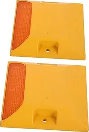 Cabilock 2Pcs Reflective Road Studs for Traffic Safety Durable Highway Markers with High Visibility Reflective Design Easy to Install Protruding Reflectors for Nighttime Use