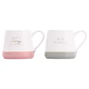 Mr and Mrs Mugs Set Always Right Wedding Gifts Bride Groom Couple Coffee Cups