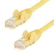 StarTech.com N6PATC1MYL Cat6 - 10GbE - 100W PoE++ Ethernet Cable - 1m - Yellow [N6PATC1MYL]