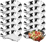 Stainless Steel Oyster Shells, Oyster Grill Pan, Stackable Serving Tray, Set of 12 Baking Dishes, Metal Cookware for Seafood, Clams, Scallops, Kitchen Cooking Tool, 4.72x3.07 in