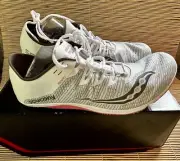 Saucony Endorphin women size 12 track spike cleats shoes New S19046-4 White Pink