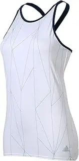 [adidas] Kids Girls Club Sports Climalite Tennis Tank Top, White/Tech Steel, 14-15 Years Size