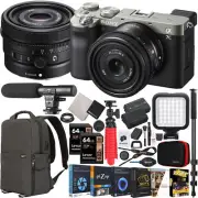 Sony a7C Mirrorless Full Frame Camera Silver + 40mm F2.5 G Lens SEL40F25G Bundle