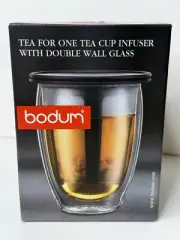 Bodum 12 oz. Tea for One Cup Infuser With Double Wall Glass New Open Box