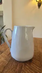 Blue Pheasant Marcus Pitcher White Salt Glaze, Stoneware, 60oz.