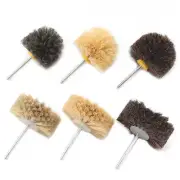 4" Horse Hair Polishing Wheel Brush with 1/4" Shank Buffing Abrasive Rotary Tool