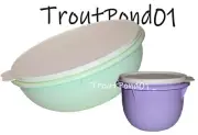 Tupperware Fix N Mix Bowl 26c Classic Mixing Bowls 4 c Pastel Green Purple Set 2