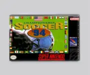 CHAMPIONSHIP SOCCER '94 / SNES - 2"x3" FRIDGE MAGNET (retro super nintendo