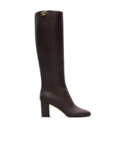 VLogo knee-high boots 35 Black