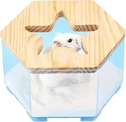 Hamster Sand Bath Container - Transparent Digging Room - Multifunctional Pet Supplies, Reusable Gerbil Accessories for Home, Car, Travelling