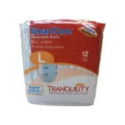 Tranquility SmartCore Adult Diapers Large Pack of 12 disposable briefs NEW