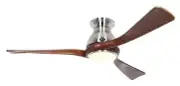 Ceiling Fan With LED and Remote Control Eco Regento Dc Chrome Walnut 140 CM