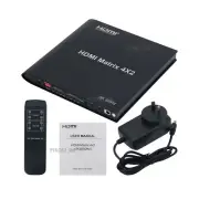 8K 60Hz HDMI Matrix 4X2 HDR HDMI Matrix Switch Supports HDCP 2.3 HDMI 2.1
