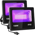 Black Lights for Glow Party, TiYiViRi 150W UV LED Black Light Outdoor IP66 Wa...