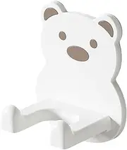Hair Dryer Storage Rack - Wall Mounted Blow Dryer Rack Hug Bear Hair Dryer Holder - Hair Tool Organizer Cartoon Waterproof Bathroom Storage for Curling Iron