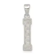Sterling Silver Rhodium-Plated Letter I Initial Pendant