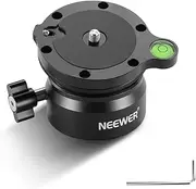 NEEWER Tripod Leveling Base (⌀50mm) Camera Leveler, Bubble Level Aluminum Adjusting Plate with 1/4" 3/8" Mounting Screw Tripod Head Compatible with Canon Nikon Sony DSLR Camera Camcorder, GM11