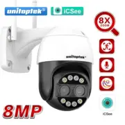 Dual Lens 4K 8MP 8X Digital Zoom WIFI Wireless AI Human Auto Tracking PTZ Camera