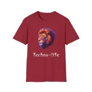 Techno Lion 1 Unisex Softstyle T-Shirt