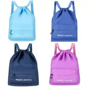 Waterproof Sport Gym Bag Contraction Drawstring Bag Outdoors Travel Bag Unisex
