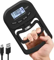 396Lbs / 180Kg Grip Strength Trainer, Rechargeable Electronic Hand Dynamometer,