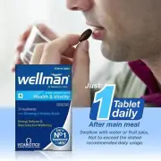 Wellman Multivitamin Health & Vitality (30 Tabs) Boost Immunity, Energy Levels