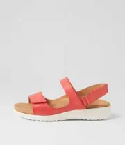 New Ziera Benji Xw Orange White Leather Sandals Womens Shoes Casual