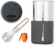 GSI Outdoors Glacier Stainless Minimalist Ultra-Light Cooking System Set, Perfect for One Backpacker