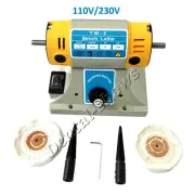 TM-2 Gem Jewelry Rock Polishing Buffer Machine Bench Lathe Polisher 110V/230V