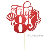 Cake Topper - Themed - 20+ Colours - NEXT DAY POST - Under Sea - Any Name & Age