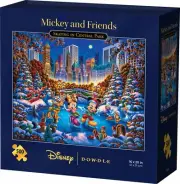 Dowdle Folk Art Mickey & Friends Skating Central Park 500 Piece Jigsaw Puzzl