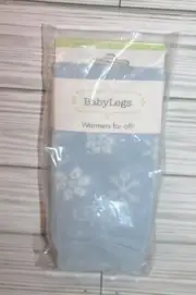Baby Legs Leggings Light Blue Snowflake Leg Warmers Infant Boy Girl One Size NEW