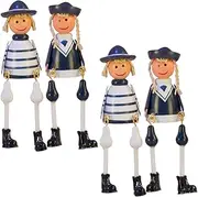 CORHAD 2 Pairs Unique Hanging Feet Dolls Creative Micro Landscape Figurines for Home Decoration Safe Wooden Craft for Bedrooms Cafes Weddings and Holiday Adornments