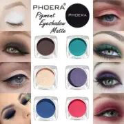 PHOERA Natural Matte Eyeshadow Powder Velvet Smooth Waterproof Eyeshadow Plate H