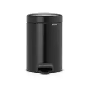 Brabantia Newicon 3L/26cm Pedal Rubbish Bin Waste/Garbage Storage Matte Black