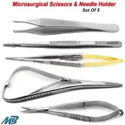 Microsurgery Scissors Castroviejo Needle Holder Tweezers Forceps Surgical Tools